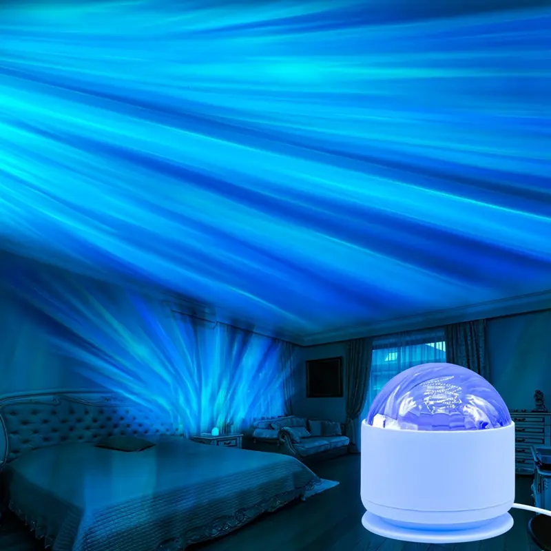 Đèn Chiếu Hình Sóng Nước LED, Chạy Bằng USB, Nhiều Màu, Điều Khiển Từ Xa, Thích Hợp Cho Đèn Ngủ Cực Quang Đại Dương, Lý Tưởng Cho Môi Trường Phòng Ngủ 8
