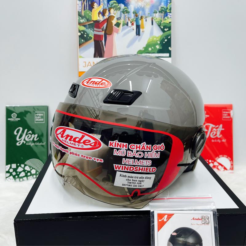  Mũ Bảo Hiểm ANDES 109 Kính  Lòng Nón 3S Tháo Giặt 