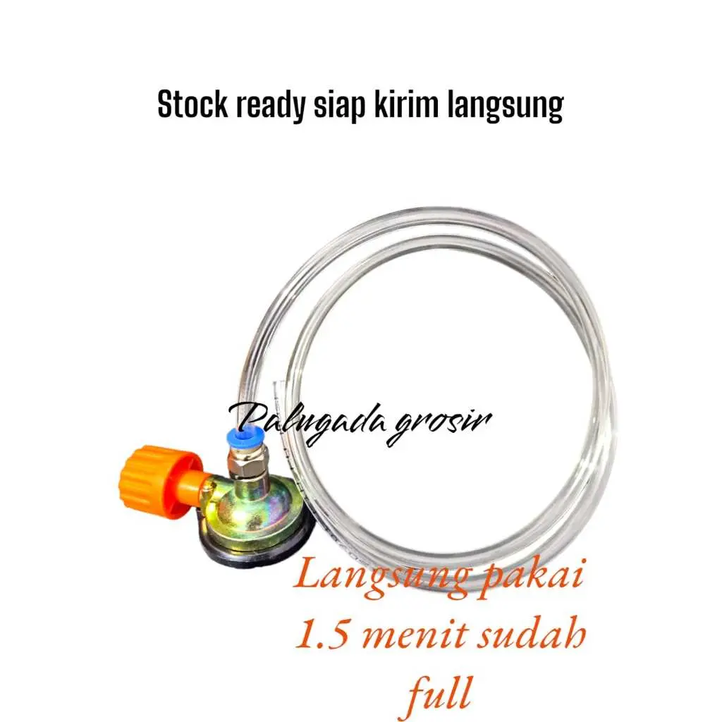 Kran adaptor Alat Refill Isi Ulang Gas Portable + selang 6 mm Cooking Camping