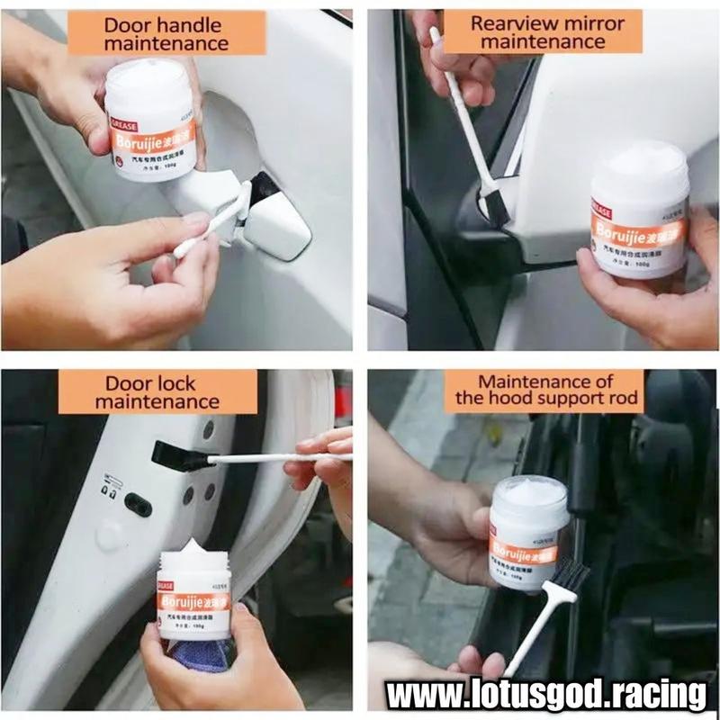 Anti Seize Special White Butter Grease Oil + Brush + Cloth For Smooth Door Hinge Boot Lubricant Window Remove Reduce Noise & Friction Reduction 100ml 1