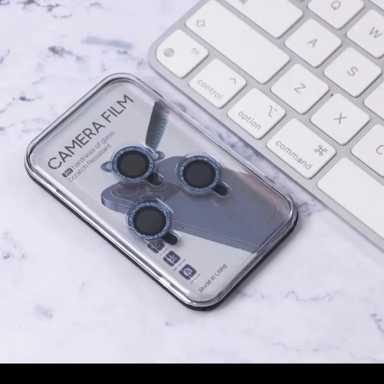 Bộ miếng dán Camera Kim Tuyến iPhone 14 13 Pro Max đến 12 và 11 [BONHU-3MAT] - Mắt Camera Diamond Kim Tuyến