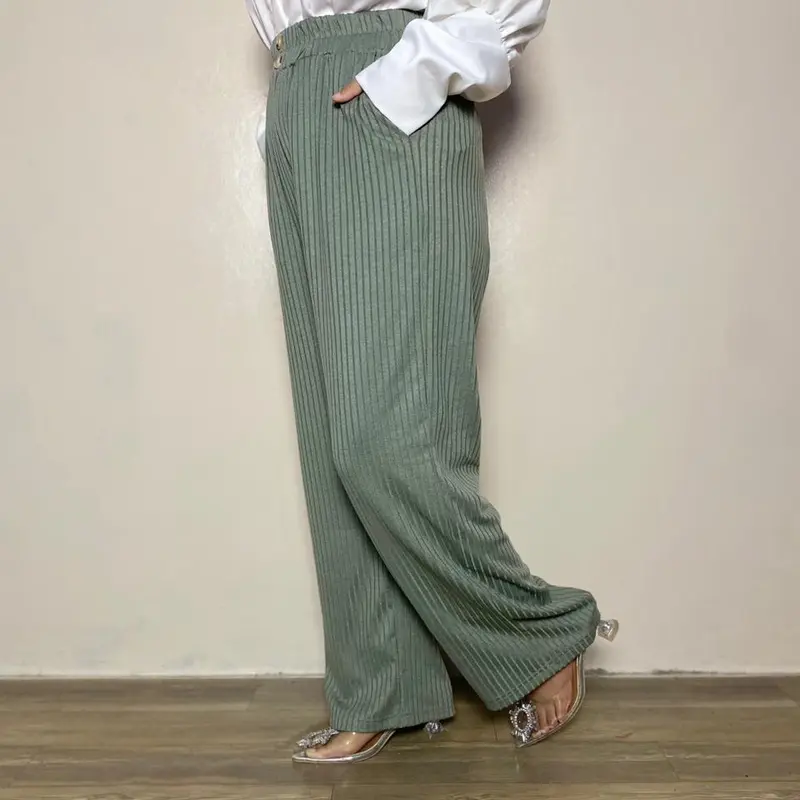 Kinna loose Pants all size fit to XL / BB 80kg Stretch Celana Kulot knit 2