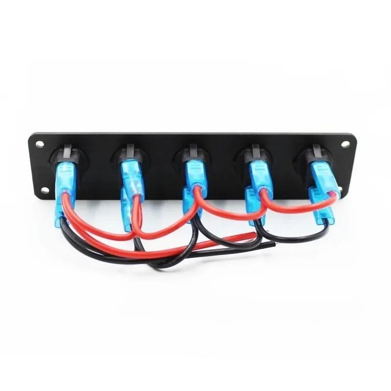 Product Introduction of 12V 1-4 Gang Universal Toggle Switch Panel USB Car Boat Marine RV Truck Blue LED Styling Accessories Marine Rocker Switch 58