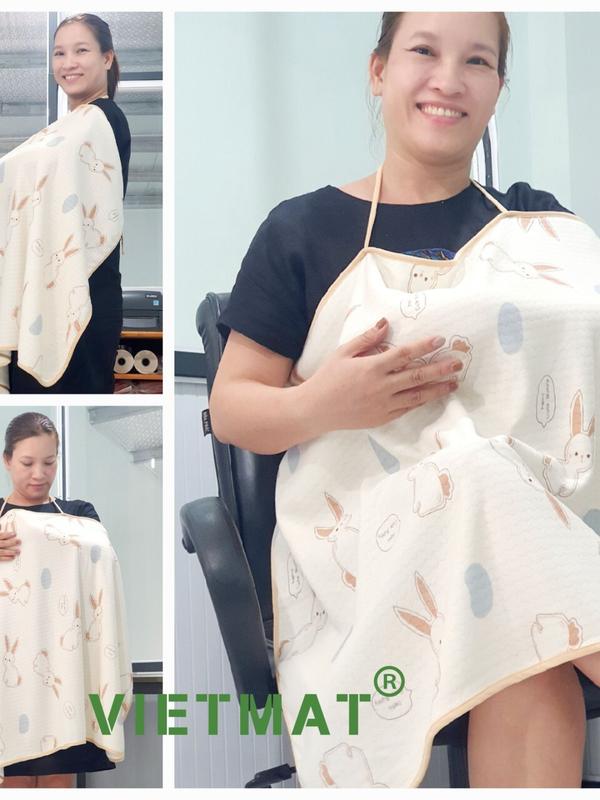 Khăn choàng sợi tre đa năng Vietmat - che cho bé bú - Che nắng, chắn bụi cho bé khi đi ra ngoài