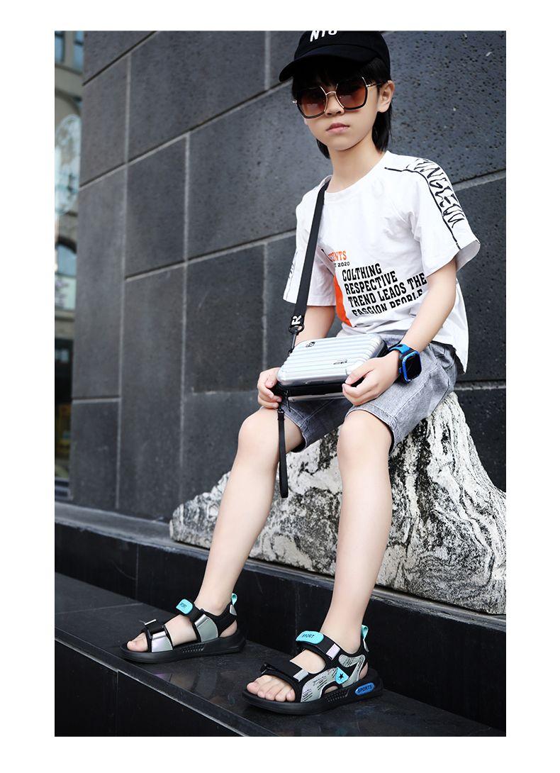 Product Introduction of ABC PEAC Boys' Sandals 2025 Summer New Soft Sole Non-Slip Boys' Sports Beach Shoes For Big Kids 18