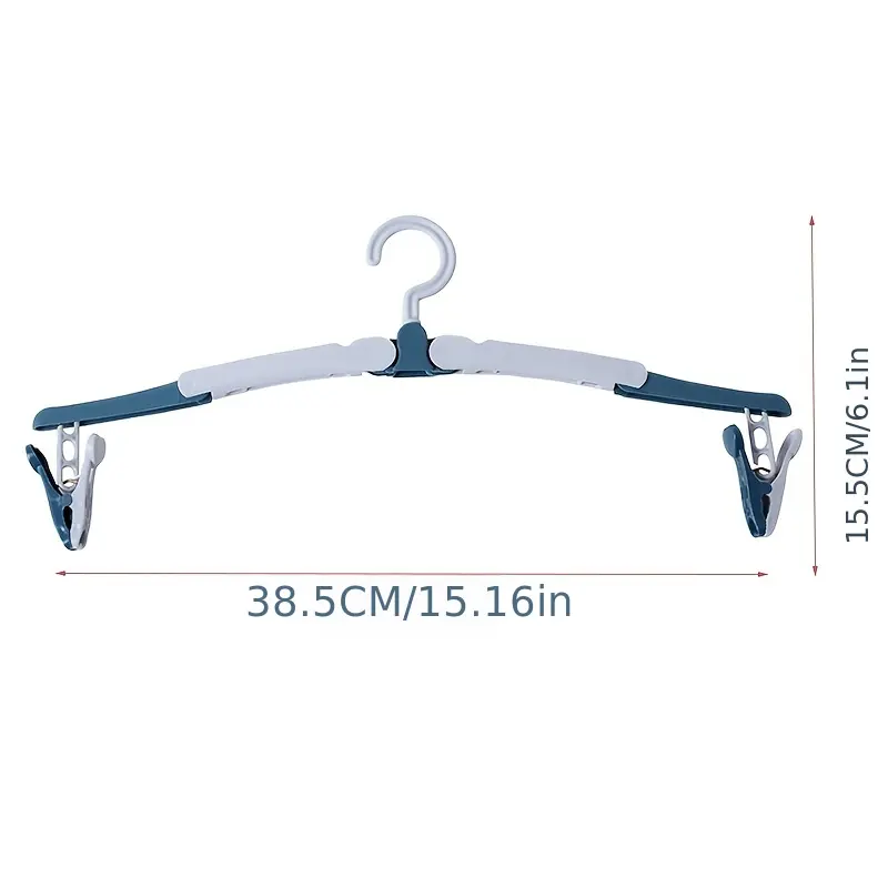 Portable 4PCS Multifunctional Folding Hanger - Outdoor Travel Household Accessory Organiser Hanging Plastic 3