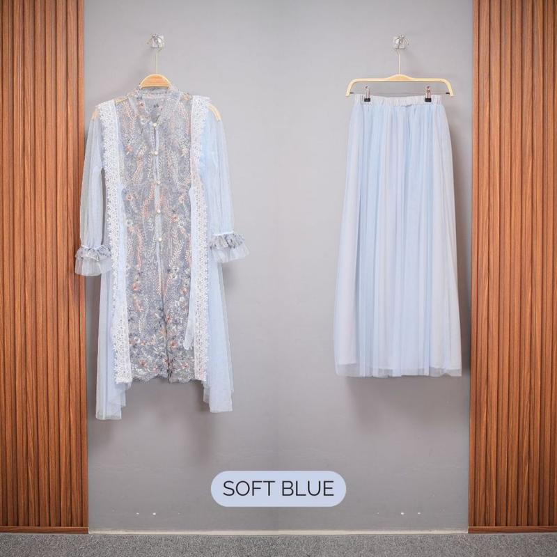 CLOTIVA Maliaa Set Brokat ( Baju + Rok ) Dress Gaun Casual Formal Lebaran Baju Hari Raya Kondangan Premium Quality 2