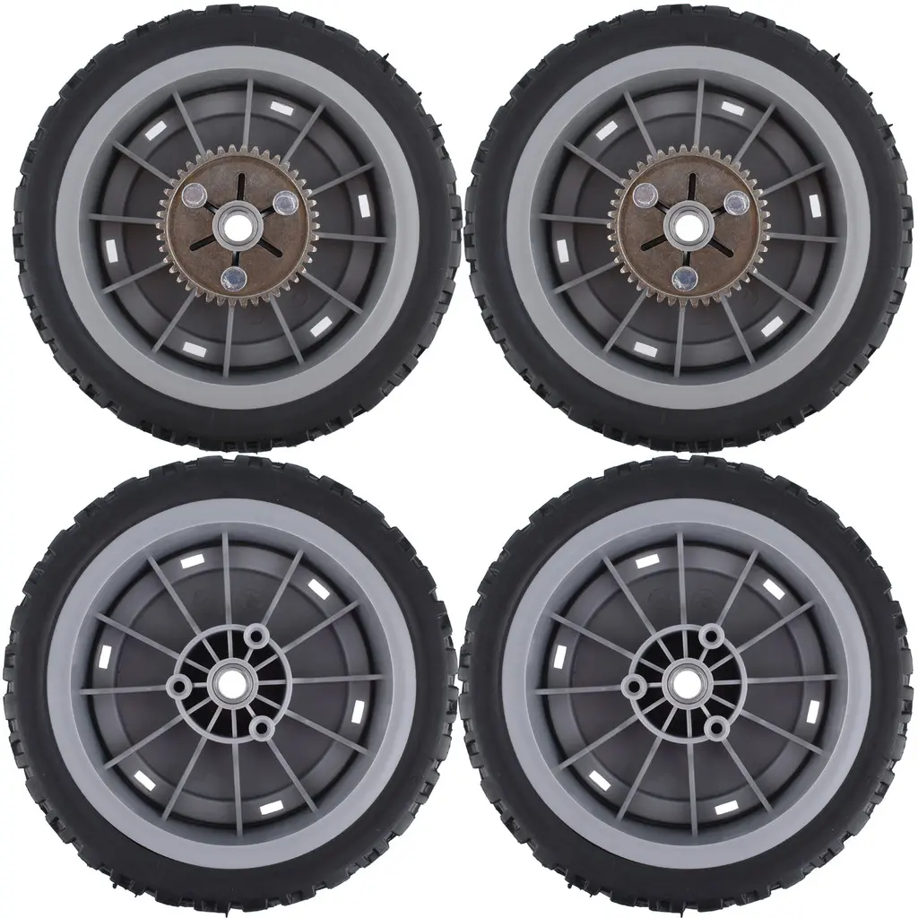 2 Front Wheels 107-3708 and 2 Rear Wheels 107-3709 for Toro Super Recyclers Lawnmower Wheel
