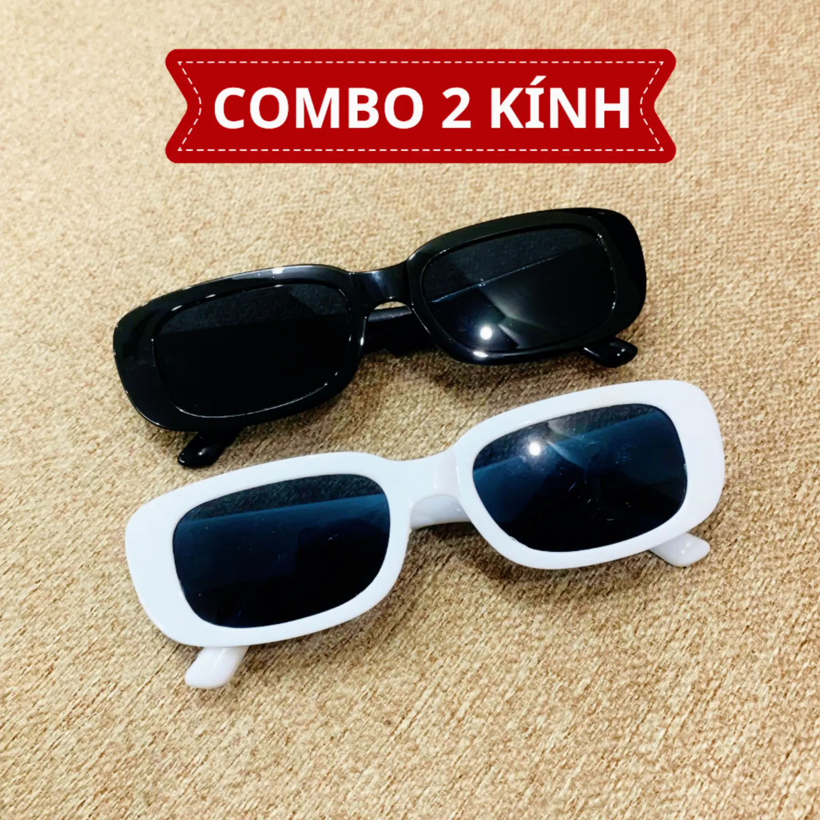 Combo 2 Kính râm nam nữ thời trang đi biển mẫu mới Màu đen phong cách cá tính siêu ngầu D30