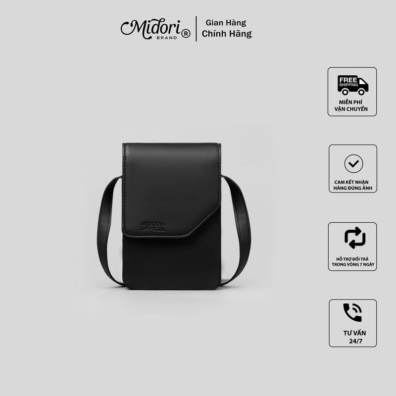 Túi Đeo Chéo Vải Phối Da Nam Nữ VILOR Thời Trang Unisex Du Lịch Polyester Chống Nước | Local Brand Midori Studio MDR