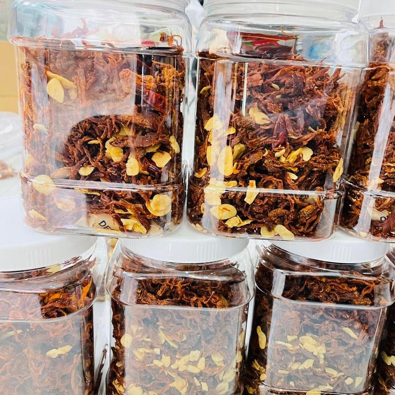 Khô Heo Cháy Tỏi Hủ 500gr - Thịt Nạc Thăn, Tỏi, Ớt, Hành, Xả Và Gia Vị - Snack