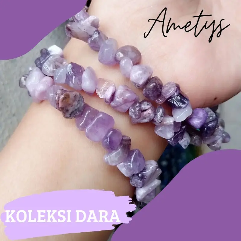 Gelang Gem Ametys Penenang Crystal