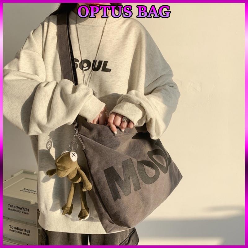 TÚI TOTE ĐEO CHÉO MOOD VẢI CANVAS PHONG CÁCH ULZZANG UNISEX