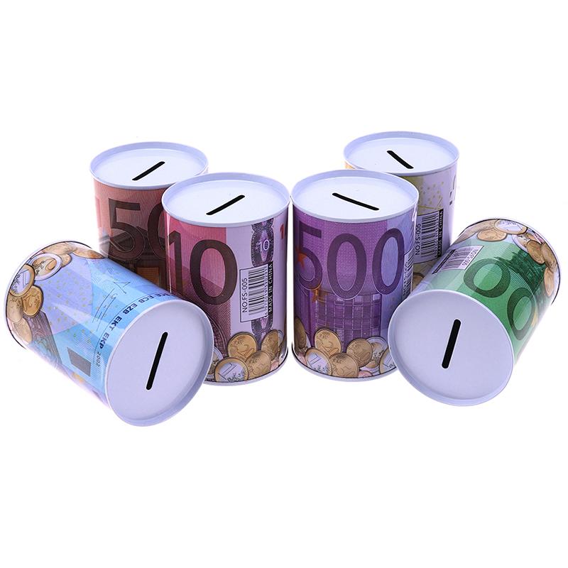Product Introduction of 1pc Euro Dollar Money Box Safe Cylinder Piggy Bank Banks For Coins Deposit Boxes 21