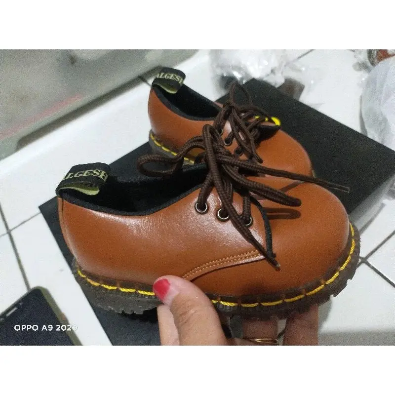 sepatu docmart 3 hole Choco Tan size 21-35