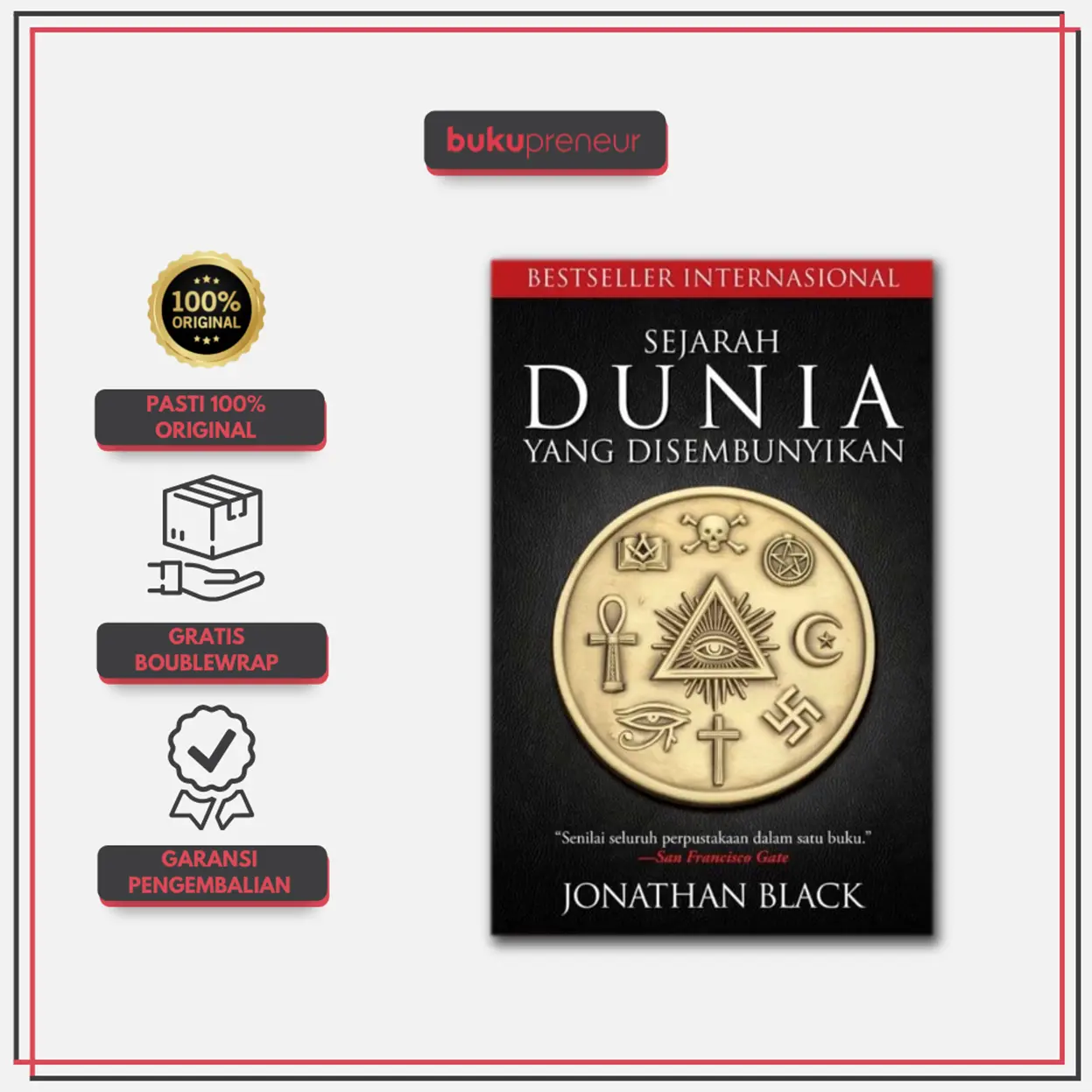 Buku Sejarah Dunia Yang Disembunyikan - Jonathan Black Hard Cover