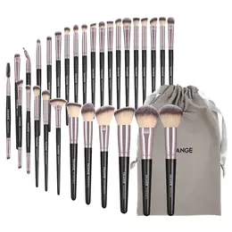 Spring Makeup Brush Set with Storage Bag, 30pcs/set Versatile Soft Makeup Brushes for Foundation, Powder, Concealers, Eye Shadows, Blush, Lip Balm, Makeup Products with Soft Bristles & Comfortable Grip for Beginners, Travel Makeup Tools