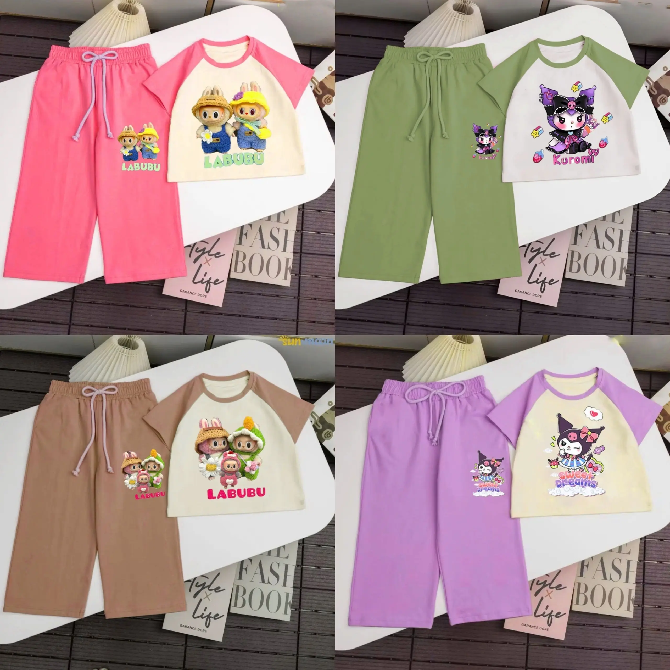 COMBO 4 BỘ Labubu cho bé gái 10-55 kg