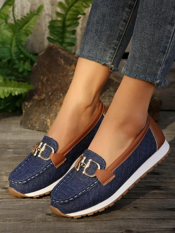 Women's Fashionable Solid Color Slip on Flats, 1 Pair Casual Comfortable Round Toe Flat Shoes for Women & Girls, All-match Commuter Shoes for Work & Daily Use 0