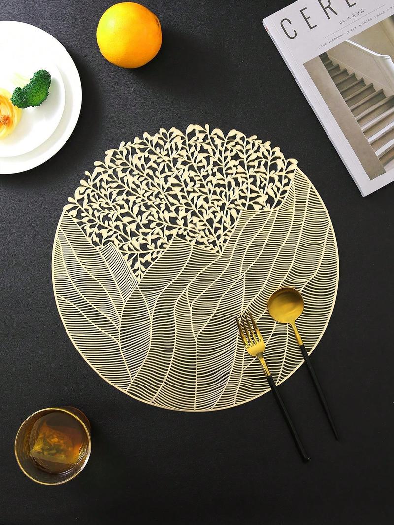 Product Introduction of 1/4/6Placemats PVC Place Mats For Kitchen Table Indoor/Outdoor Washable Heat-Resistant Placemat Wipeable Dining Table Mats For Camping, Festival, Wedding, Party 5