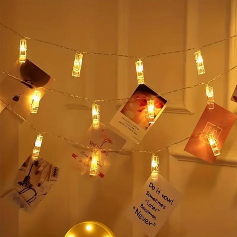 Photo Clip String Light Decoration without Battery, String Light for DIY Picture Wall Decor, Room Decor, Hanging Light for Wall Festival Party Wedding Decor, Gifts for Family Friends Girlfriend Men, Birthday Gifts, Valentine's Day Gift 4