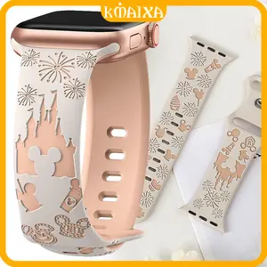 Fireworks Castle Silicone Strap for Apple Watch  Ultra 3/2/1 49mm 46 45 44 42 41 40 38mm  Lucu Strap for IWatch Series 11 10 9 8 7 6 SE 5 Printing Soft Sport Engraved Band Tali Jam Tangan Smartwatch I8 Pro Max S8 Ultra 8 MAX 9 PRO S20 T800 Ultra T500 S20