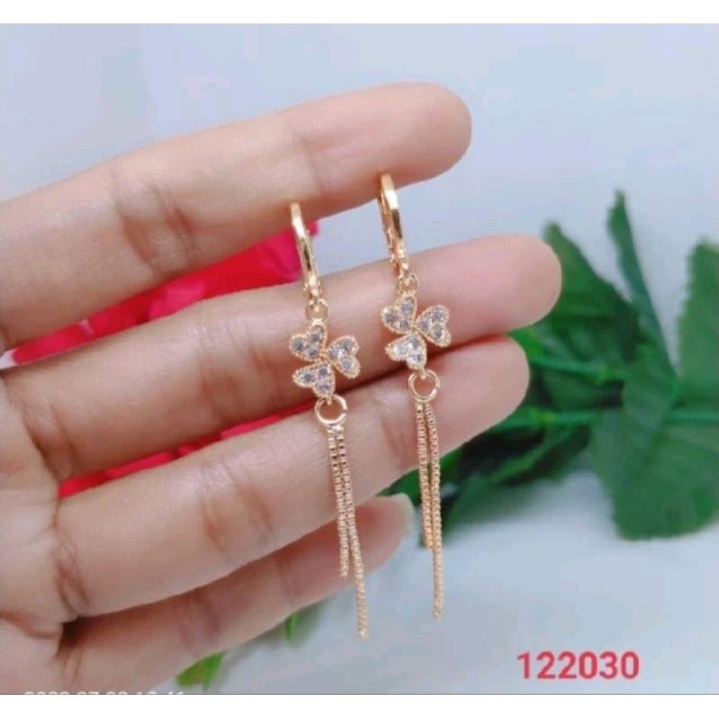 ANTING DESY TITANIUM SILVER MOTIF PERMATA ANTI LUNTUR ANTI KARAT Earrings 4