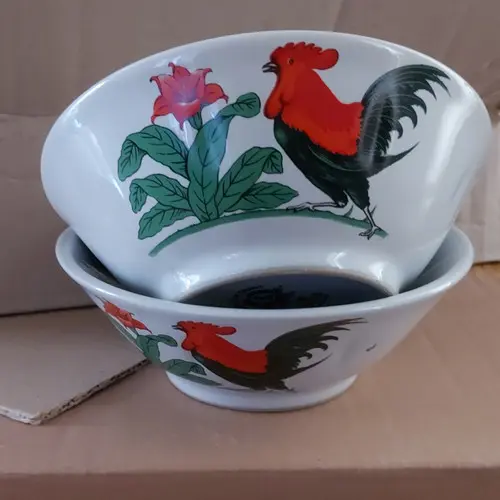 Mangkok Keramik Cap Ayam Jago Jadul Kitchenware HARGA PER SATU BUAH 0