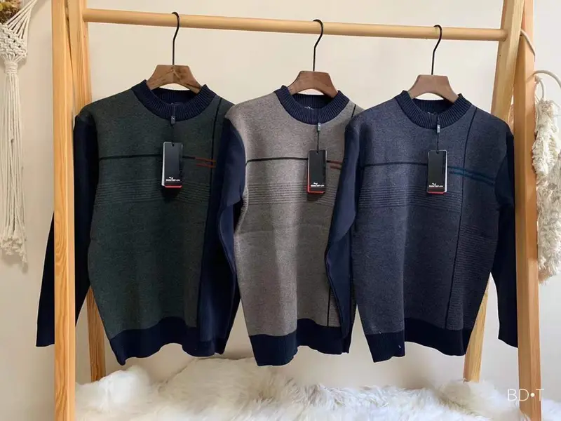 Áo len nam trung niên cho bố  dày dặn cực ấm, áo len cho người trung tuổi, áo len cho người già Menswear Shirt 5