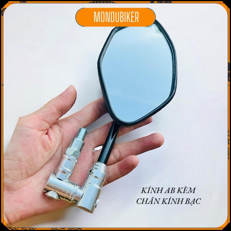 Gương Chiếu Hậu Chân xoay Full Nhôm Tặng Kèm nối 2cm Xoay 360 độ Loại 1 Gập mặt đồng hồ Gắn Các Dòng Xe Máy 8
