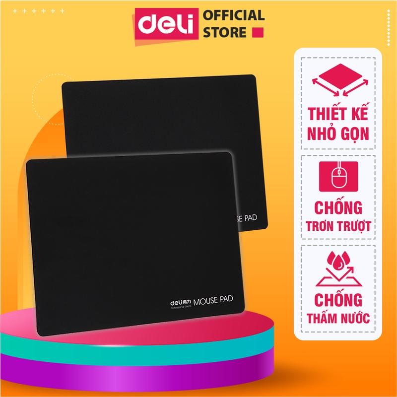 Lót chuột để bàn Deli, dày 3mm, bo viền chắc chắn, lót chuột cao cấp, siêu bền, chống trượt, siêu đẹp, deskpad chống trượt văn phòng phẩm
