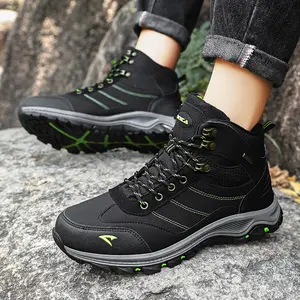 Sepatu Gunung SNTA 501 Black Green Boots Hiking / Trekking / Outdoor