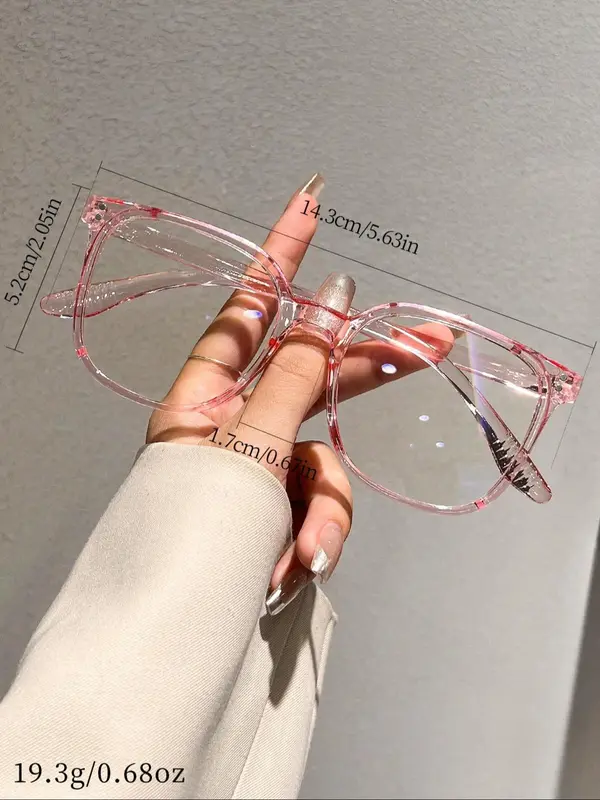 Simple Square Frame Eyeglasses for Women & Men, Summer Eyeglasses for Work, Daily Clothing Decor, Student Daily Use, Girlfriend Gifts 4