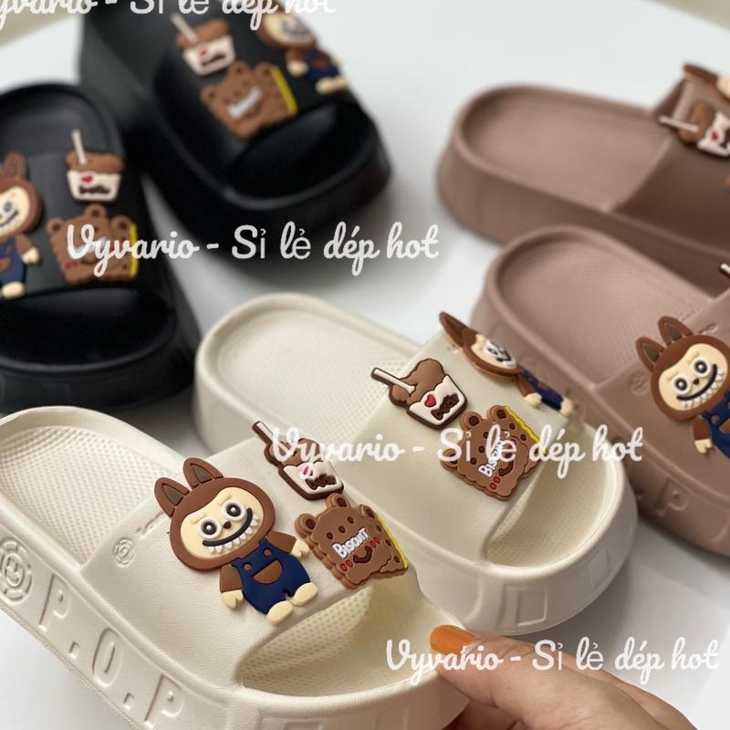 [HÀNG QC] LABUBU DÉP BÁNH MÌ CHO BÉ TRAI VÀ GÁI Dép Sandal Sandal