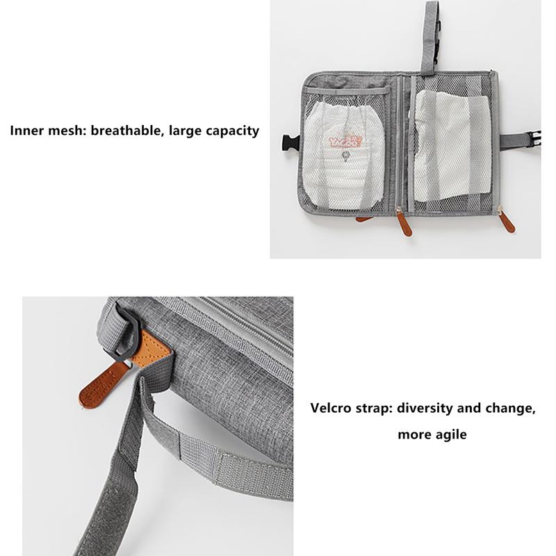 Product Introduction of Baby changing table Large capacity multi-functional stroller hanging bag portable waterproof diaper bag 6