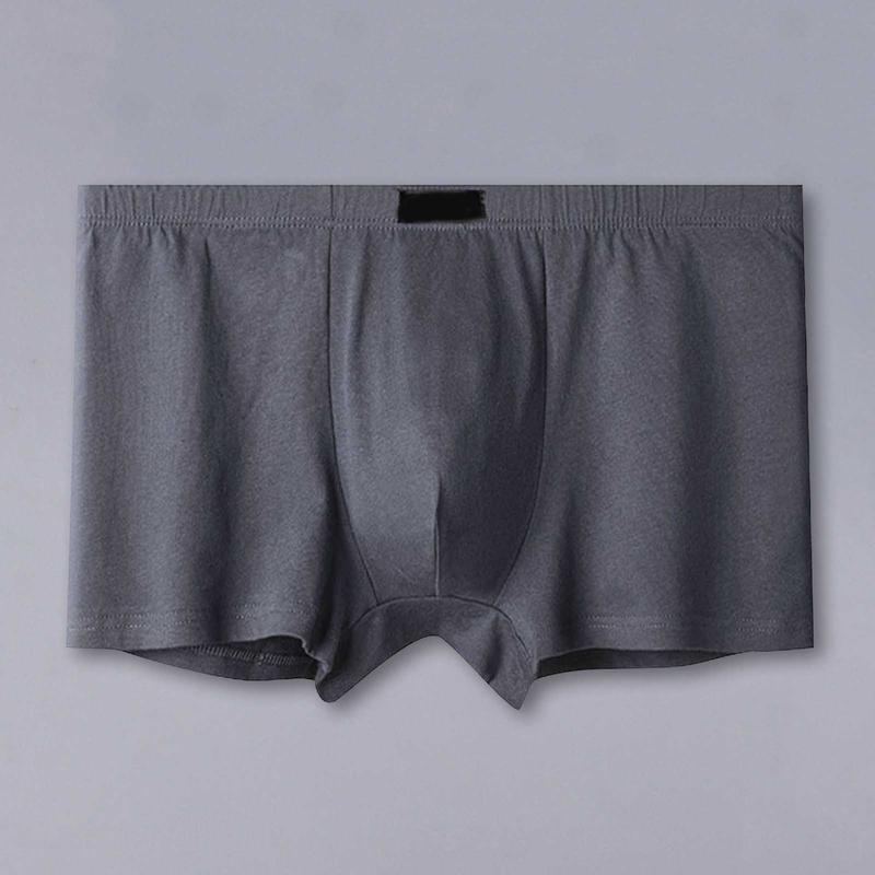 Men Boxer Underwear Elastic Waist High Elasticity Breathable Loose Fit U-Convex Boxer Briefs Home Sleep Daily Wear 3