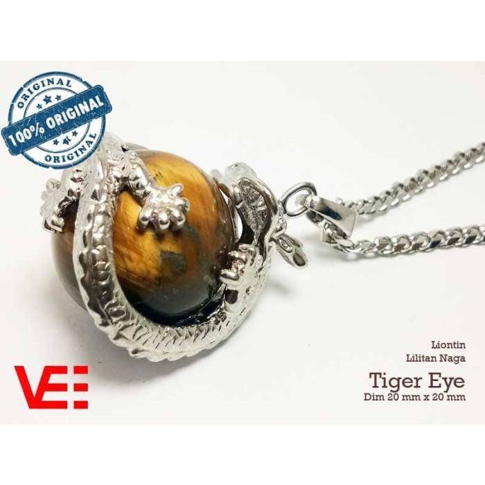 Gambar VeE Liontin Terapi Kesehatan Model Lilitan Naga Jumbo Batu Tiger Eye dari Vee Jewelry Store Kota Bekasi Tokopedia