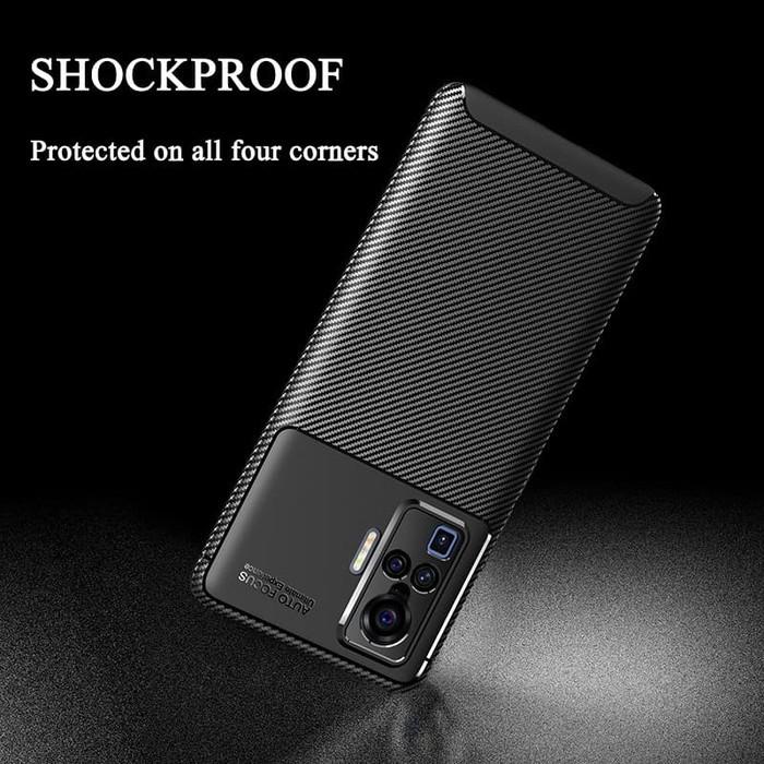 Casing HP Vivo X50 X 50 Pro Carbon Motif Soft Case Back Cover Softcase 2