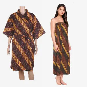 Paket Kemben Kimono Batik Sogan Untuk Siraman dan Spa Wanita
