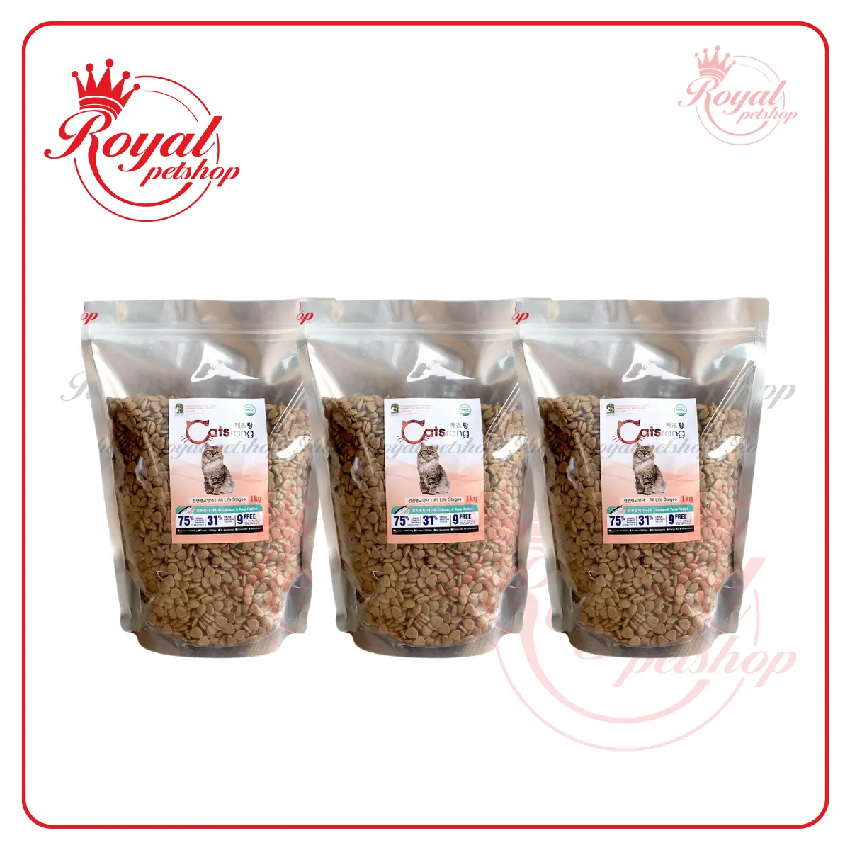 (3kg túi zip) Catsrang - Thức ăn hạt CHO MÈO MỌI LỨA TUỔI nhập khẩu Hàn Quốc
