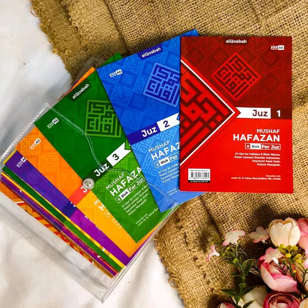 Al Quran Hafalan Per Juz Hafazan 8 Blok Warna Ukuran Saku A6 - Al Quran hafalan Mujazza Saku Hafazan 8 blok - Al Quran Hafalan Saku Mujazza Perjuz - Al Quran Hafalan Mujazza Perjuz Saku - Alqosbah
