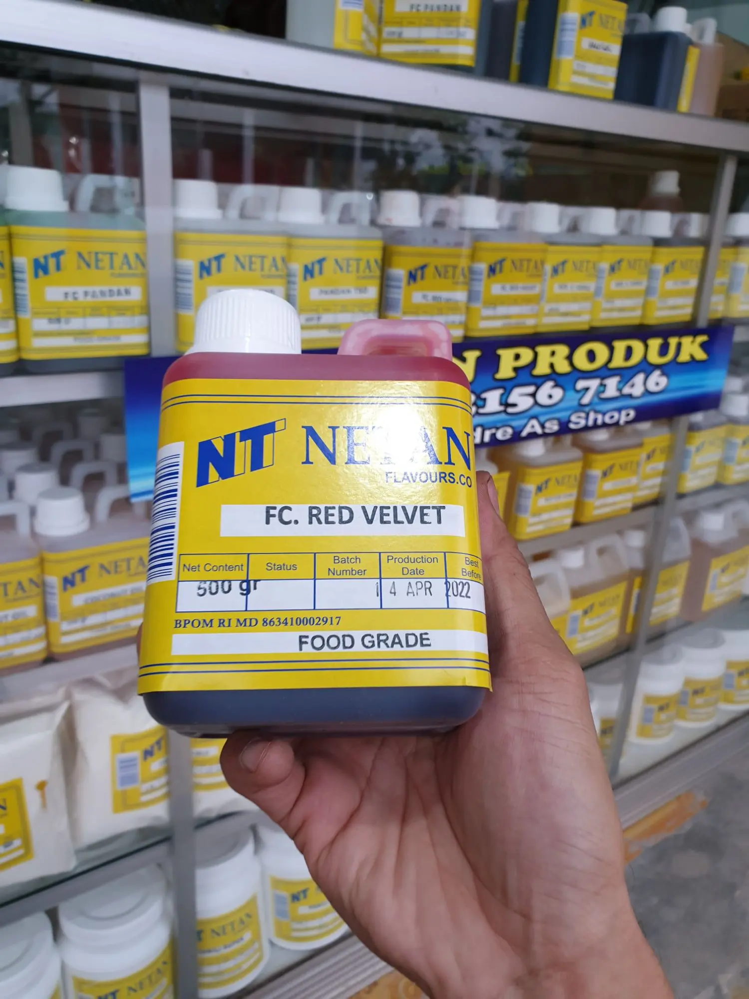 NETAN FC.RED VELVET 500gram (PEWARNA TANPA AROMA)