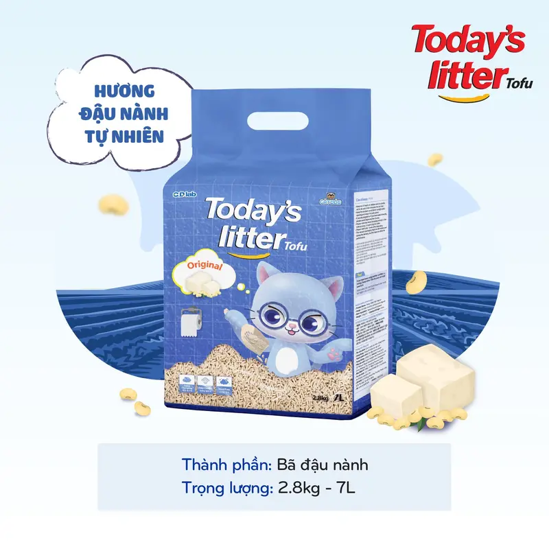 CÁT VỆ SINH ĐẬU NÀNH CHO MÈO - TODAY'S LITTER TOFU (7L) 2