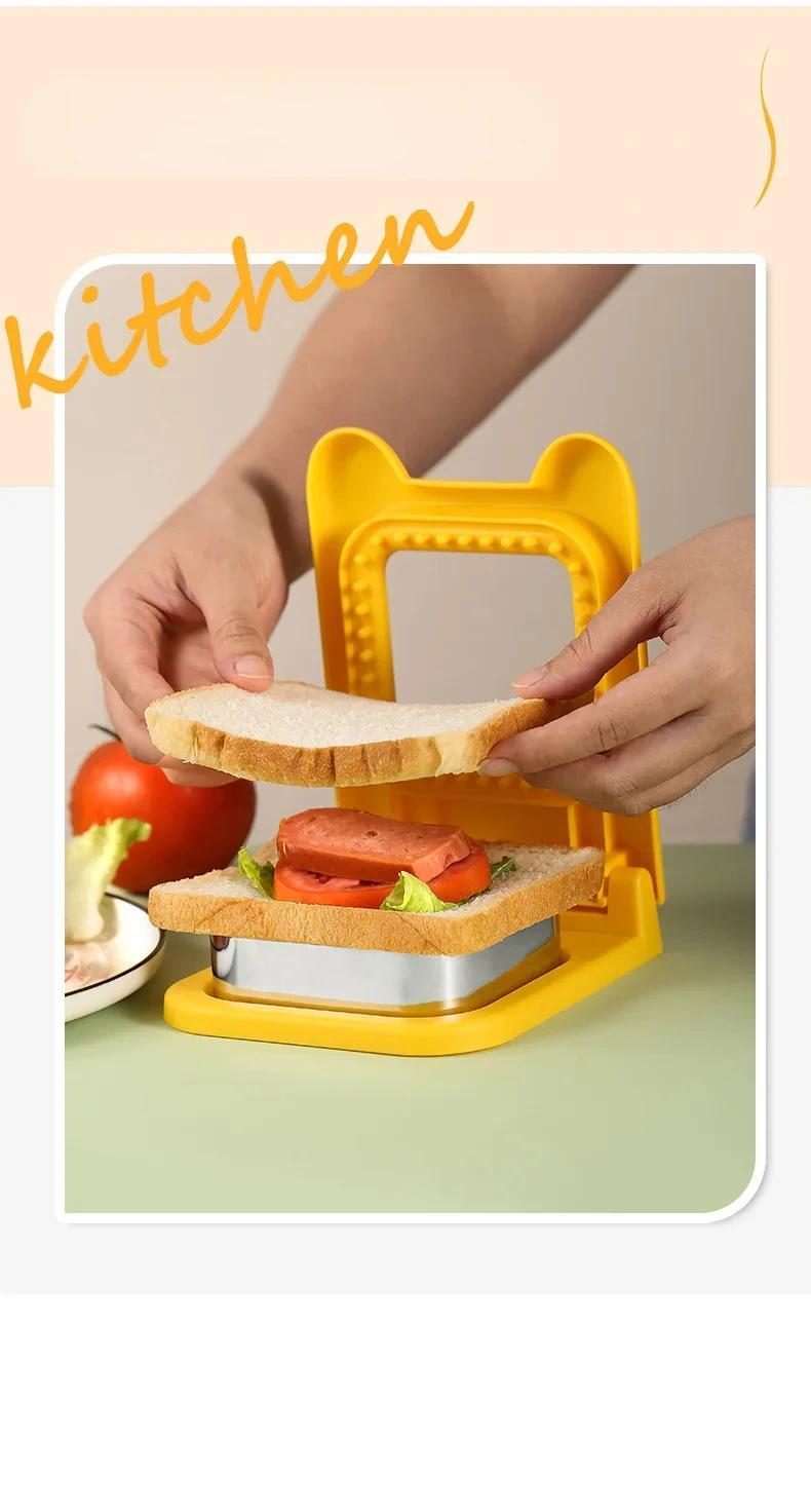 Product Introduction of Breakfast Sandwich Maker Bread Mold Toast Bread Cutting Die  Sandwich Cookie Cutter Breakfast Dessert DIY Tool Kitchen Gadgets 6