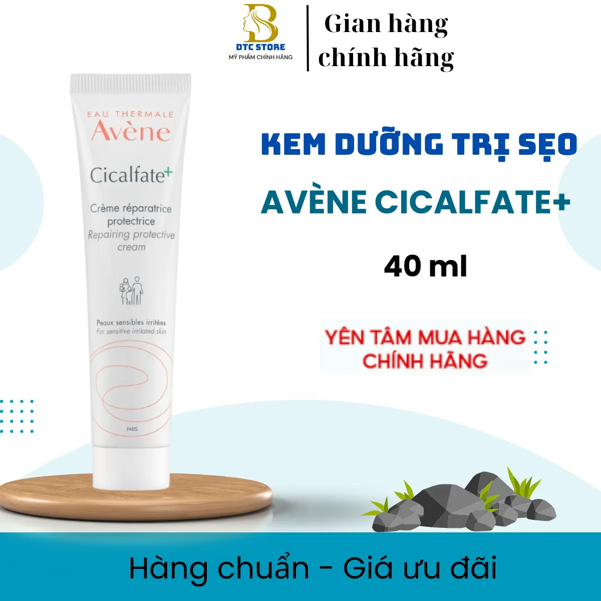 Kem dưỡng làm lành da nội sinh, ngăn ngừa nhiễm khuẩn AVÈNE CICALFATE+ 40ml (Hàng Pháp) Women Nữ Skincare Tre Sen