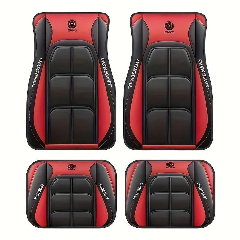 Product Introduction of Car Floor Mat, Durable Anti-slip Car Floor Mat, 4 Counts/set Easy Cleaning Car Interior Accessories for Men & Women, Universal Car Accessories 5