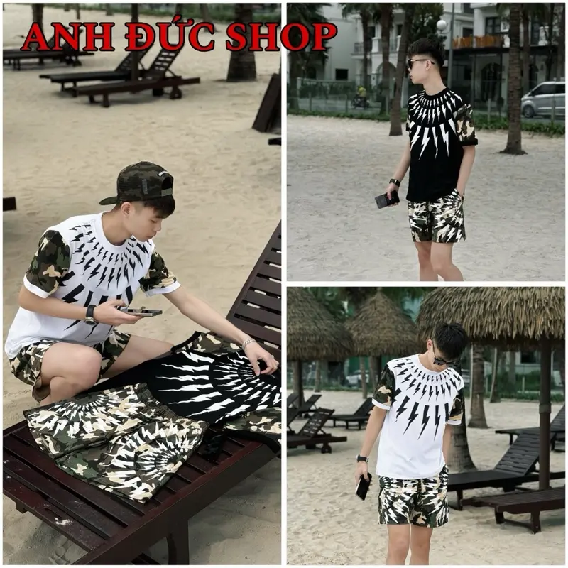 Bộ Thể Thao Nam Rằn Ri Tia Sét Hàng Siêu Cấp Hot Trend 2025