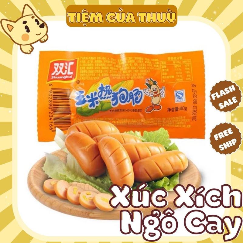 Xúc Xích Ngô Cay Mini Ăn Liền Thơm Ngon Xúc Xích Ngô Shanghui Set đồ ăn vặt nội địa Tiệm ăn vặt Thuỳ Bùi