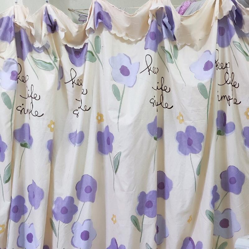 Dèm ghi đô may sẵn có móc treo ngăn phòng che cửa che gác lửng vải poly TẶNG KÈM DÂY TREO RÈM dèm che rem dan rèm vải