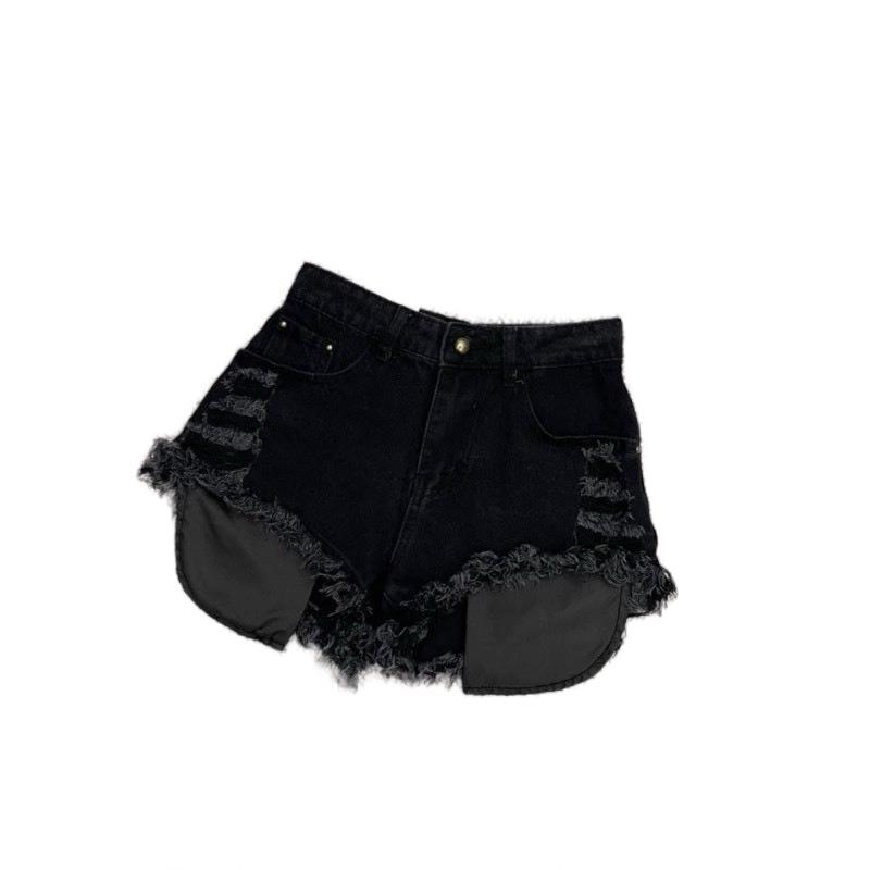 Quần short nữ  rách tua rua lộ túi Women, chất liệu jeans co giãn,phong cách cá tính 0